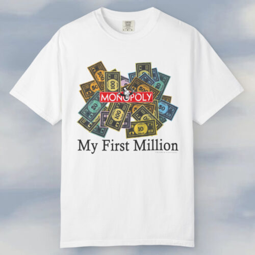 Vintage 90s Monopoly My First Million Dollar T shirt