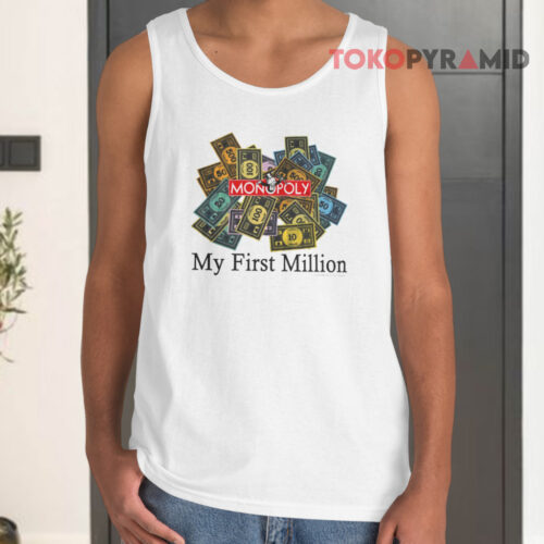 Vintage 90s Monopoly My First Million Dollar Tank Top