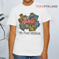 Vintage 90s Monopoly My First Million Dollar White T shirt