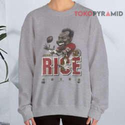 Vintage 90s NFL Jerry Rice 49ERS Caricature Grey Sweatshirt
