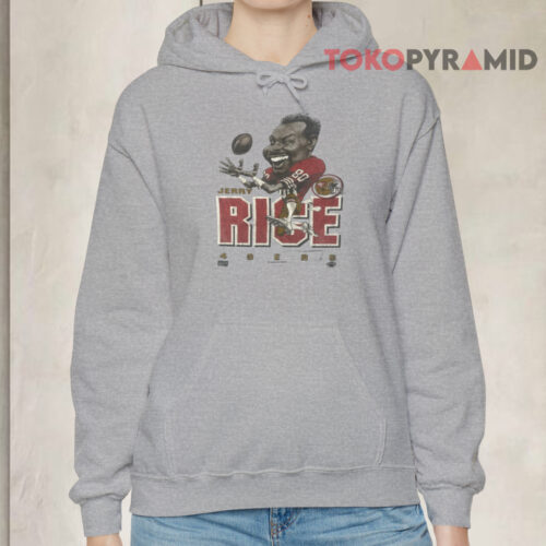 Vintage 90s NFL Jerry Rice 49ERS Caricature Hoodie Vintage 90s NFL Jerry Rice 49ERS Caricature Hoodie