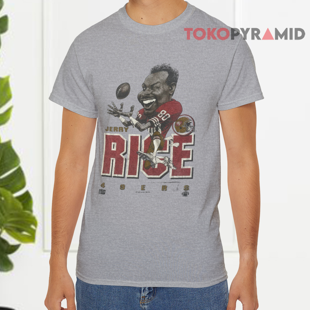 Vintage 90s NFL Jerry Rice 49ERS Caricature Shirt Vintage 90s NFL Jerry Rice 49ERS Caricature Shirt