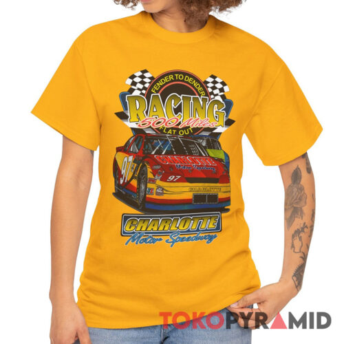Vintage 90s Nascar Charlotte Motor Speedway Racing 500 Miles Shirt