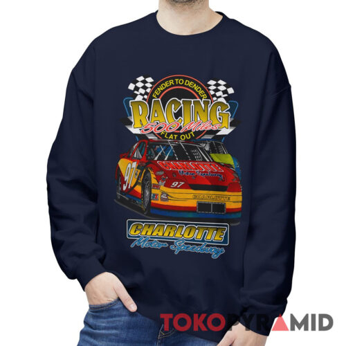 Vintage 90s Nascar Charlotte Motor Speedway Racing 500 Miles Sweatshirt