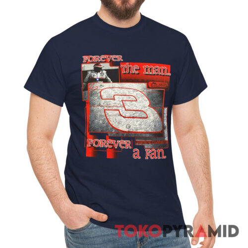 Vintage 90s Nascar Dale Earnhardt 3 Forever The Man Forever a Fan Shirt