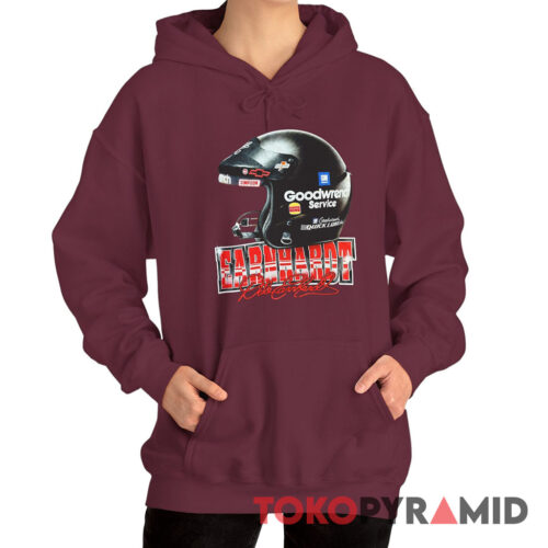 Vintage 90s Nascar Dale Earnhardt Helmet T shirt Intimidator Hoodie