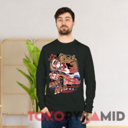 Vintage 90s Nascar Dale Earnhardt Runnin' Like The Tasmanian Devil Black Long sleeved