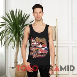Vintage 90s Nascar Dale Earnhardt Runnin' Like The Tasmanian Devil Black Tank Top