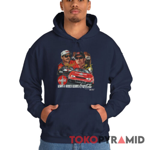 Vintage 90s Nascar Dale Earnhardt Sr Jr T shirt Coca Cola Hoodie