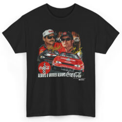 Vintage 90s Nascar Dale Earnhardt Sr. Jr. T-shirt Coca-Cola