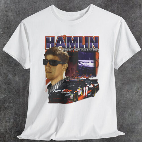 Vintage 90s Nascar Denny Hamlin FedEx Every Day Is Race Day T Shirt