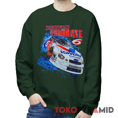 Vintage 90s Nascar Mark Martin 6 Designed To Dominate Sweatshirt