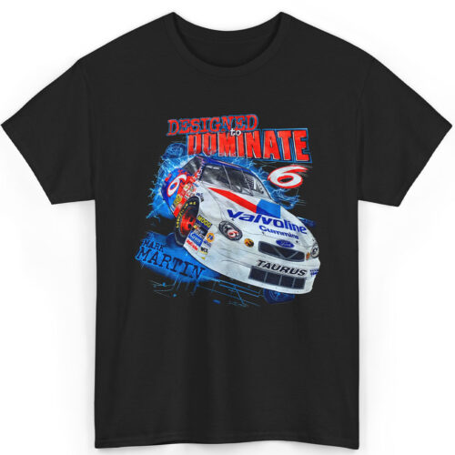 Vintage 90s Nascar Mark Martin 6 Designed To Dominate T Shirt