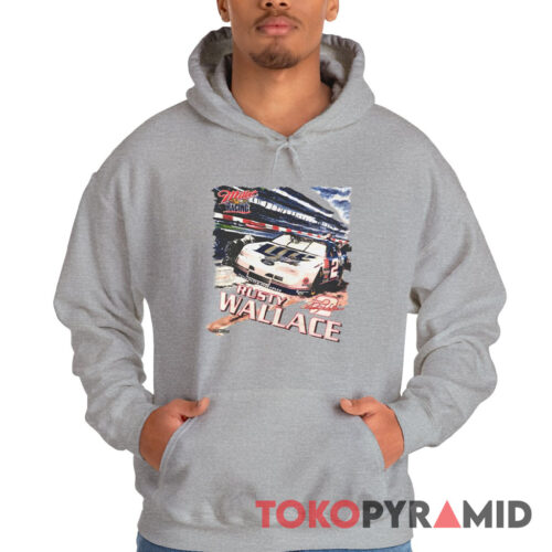 Vintage 90s Nascar Rusty Wallace 2 Miller Lite Hoodie
