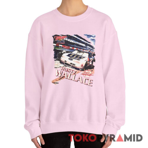 Vintage 90s Nascar Rusty Wallace 2 Miller Lite Sweatshirt