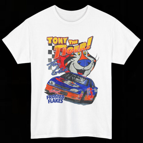 Vintage 90s Nascar Terry Labonte Tony The Tiger Kellogg's Frosted Flakes T Shirt