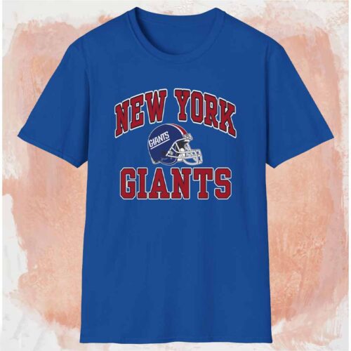 Vintage 90s New York Giants Nfl Football Shirt Blue T shirt
