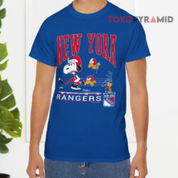Vintage 90's New York Rangers Snoopy Joe Cool Nhl Hockey Blue T shirt
