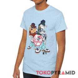 Vintage 90s New York Yankees Taz Bugs Bunny T shirt Looney Tunes Shirt