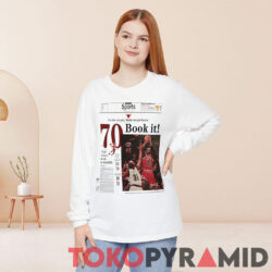 Vintage 90s Newspaper Chicago Tribune Jordan Win 1996 Shirt 3 Vintage 90s Newspaper Chicago Tribune Jordan Win 1996 Shirt Long Sleeve