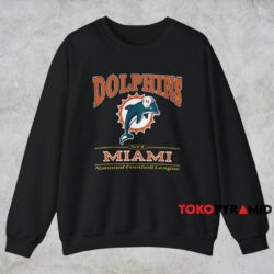 Vintage 90s Nfl Miami Dolphins Shirt Black Sweatshirt