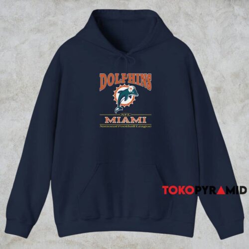 Vintage 90s Nfl Miami Dolphins Shirt Navy Hoodie