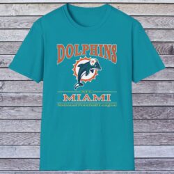 Vintage 90s Nfl Miami Dolphins Shirt Tropical Blue T shirt