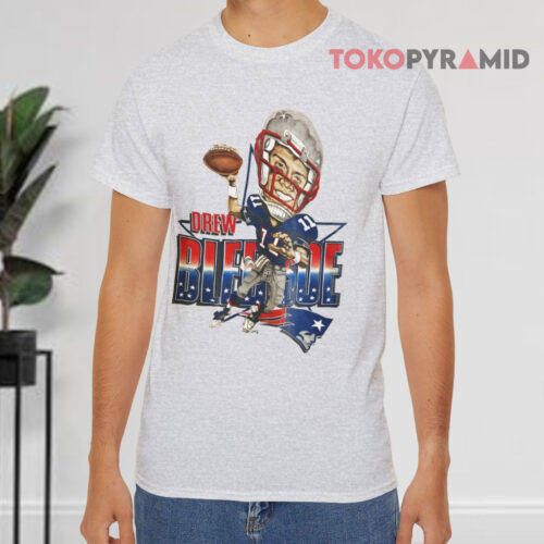 Vintage 90’s Nfl New England Patriots Drew Bledsoe Grey T shirt