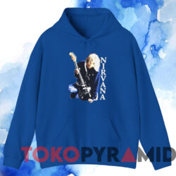 Vintage 90s Nirvana Kurt Cobain T-shirt 3 Vintage 90s Nirvana Kurt Cobain T shirt Blue Hoodie