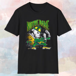 Vintage 90s Notre Dame Fighting Irish Shirt Black T shirt