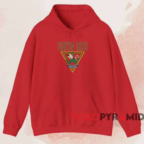 Vintage 90s Notre Dame Fighting Irish Shirt Red Hoodie Vintage 90s Notre Dame Fighting Irish Shirt Red Hoodie