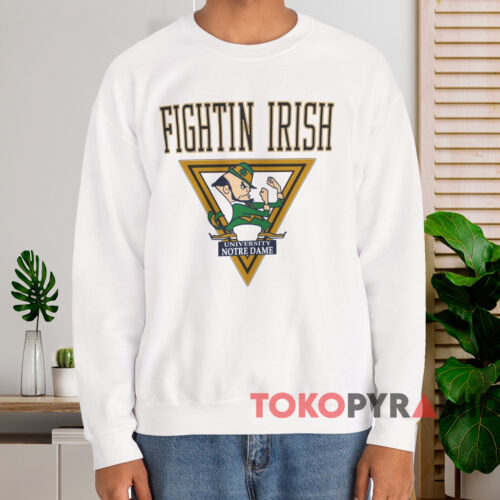 Vintage 90s Notre Dame Fighting Irish Shirt White Sweatshirt Vintage 90s Notre Dame Fighting Irish Shirt White Sweatshirt