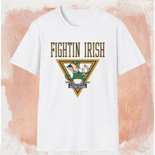 Vintage 90s Notre Dame Fighting Irish Shirt White T shirt Vintage 90s Notre Dame Fighting Irish Shirt White T shirt
