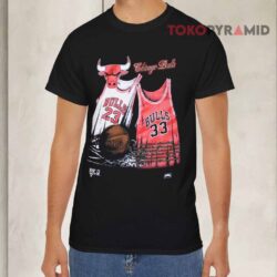 Vintage 90s Nutmeg Chicago Bulls Jordan & Pippen Black T shirt
