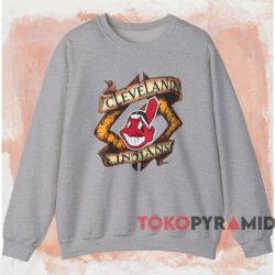 Vintage 90s Nutmeg Cleveland Indians Graphic Shirt Grey Sweatshirt