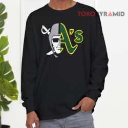 Vintage 90s Oakland Athletics Oakland Raiders Long sleeved