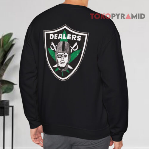Vintage 90s Oakland Raiders Weed Dealers Sweatshirt Back