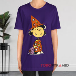Vintage 90s Peanuts Gang Lucy Halloween Purple T shirt