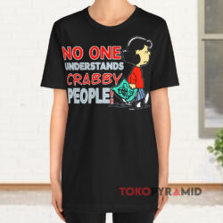 Vintage 90s Peanuts Lucy No One Understands Crabby People Black T shirt