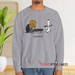 Vintage 90s Peanuts Snoopy And Schroeder Jammin Shirt 3 Vintage 90s Peanuts Snoopy And Schroeder Jammin Sweatshirt