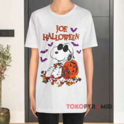 Vintage 90s Peanuts Snoopy Joe Halloween Grey T shirt