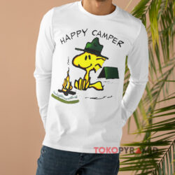 Vintage 90s Peanuts Woodstock Happy Camper Long sleeved