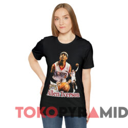 Vintage 90s Philadelphia Allen Iverson 76ers T shirt Black T shirt