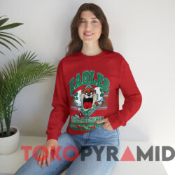 Vintage 90s Philadelphia Eagles Tasmanian Devil Nfl T shirt Red Sweatshirt