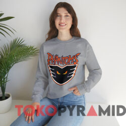 Vintage 90s Philadelphia Phantoms T shirt Grey Sweatshirt