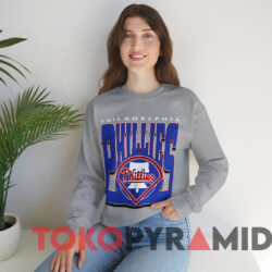 Vintage 90s Philadelphia Phillies Logo T shirt Grey Sweatshirt