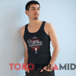 Vintage 90s Philadelphia Phillies Mlb Baseball T shirt Black TankTop