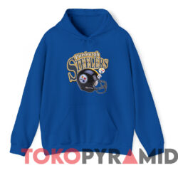 Vintage 90s Pittsburgh Steelers Helmet Nfl T shirt Blue Hoodie