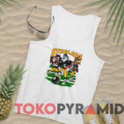 Vintage 90s Pittsburgh Steelers Looney Tunes NFL T-shirt 4 Vintage 90s Pittsburgh Steelers Looney Tunes Nfl T shirt White TankTop