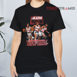 Vintage 90s Portland Trail Blazers Triple Threat Black T shirt